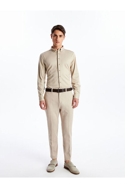 LC Waikiki Ανδρικό πουκάμισο με μακρυμάνικο ποπλίνα με κανονική εφαρμογή