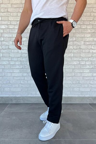 MİSHAR İTALİA Black Men's Elastic Waist Jogger Pants
