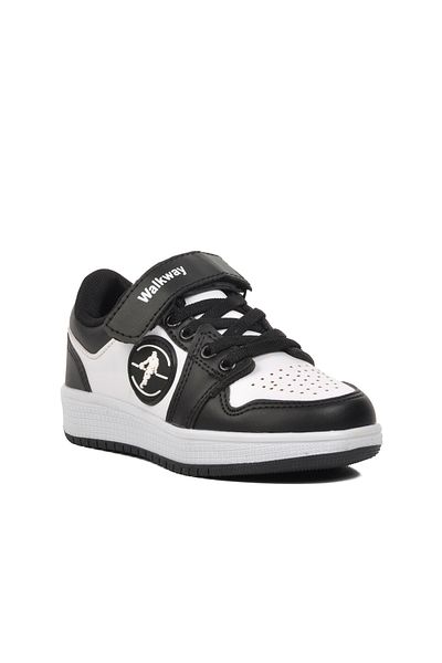 WALKWAY Black-White Children's Sports Shoes