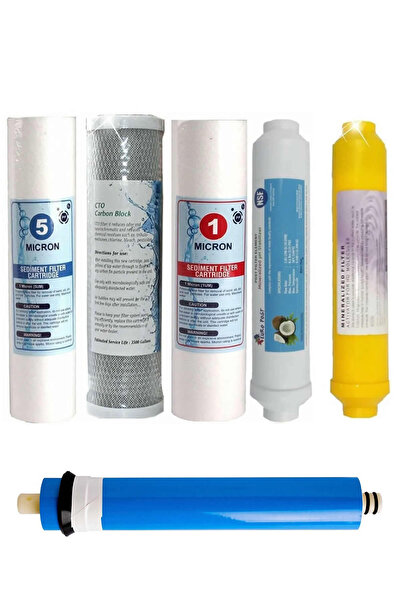 AQUA BELLA Reverse Osmosis Açık Su Arıtma Cihazı 6 Aşamalı Mineralli Filtre Set