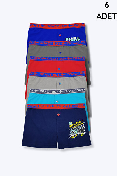 Biminik عبوة من 6 قطع من الملاكمين المطبوعين من Tutku Kids Elastan