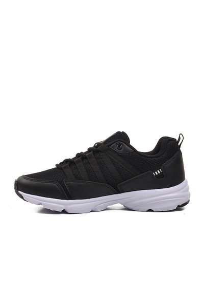 WALKWAY Textile Black-White Unisex Sports Shoes