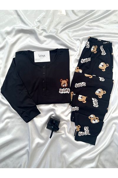 Lena Homewears Set pijamale Dops negre