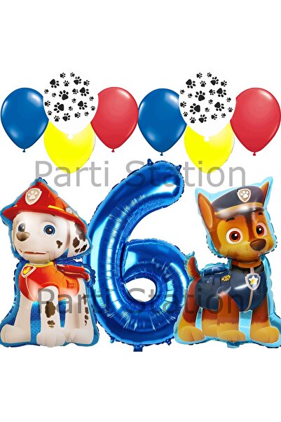 Parti Station Paw Patrol Balon Seti Paw Petrol 6 Yaş Balon Seti Paw Patrol Se...