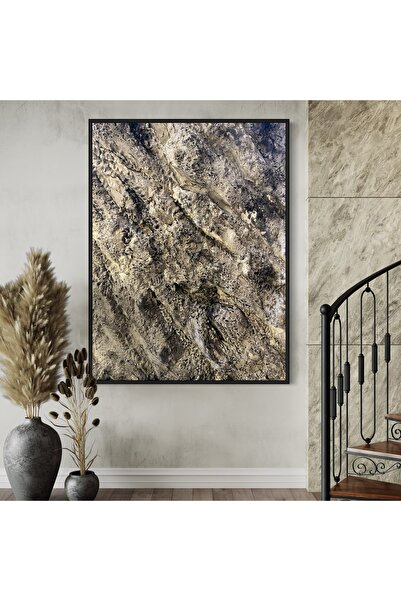 Tasarım 3 boyutlu dokulu tablo, rölyef tablo kaya