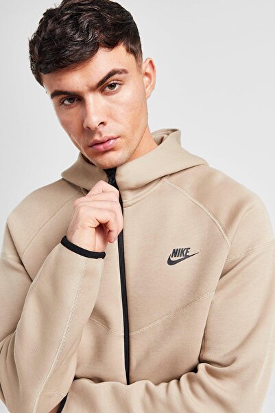 Nike Tech Fleece Full Zip Windrunner Hoodie Navy Kapüşonlu Unisex Sweatshirt Kahve