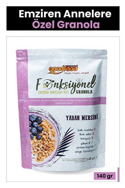 Good Food Emziren Annelere Özel Malt Ve 7 Özel Bitki Içeren Granola, Yaban Mersinli 140 G