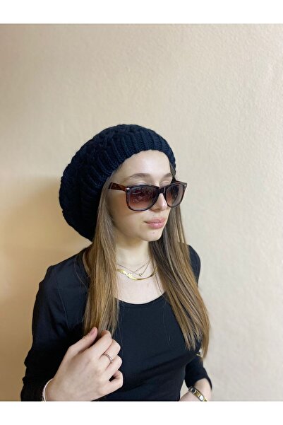 sema aksesuar قبعة بيريه نسائية محبوكة للموسم الجديد - هدية رأس السنة الجديدة