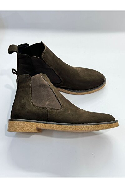 Greyybull Shoes deri erkek nubuk bot