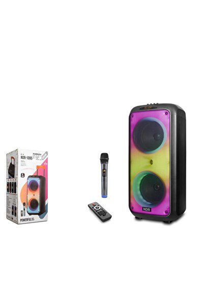 NODAR NDR-1095 6000W tepe güç çift 8" Karaoke Bluetooth Boombox
