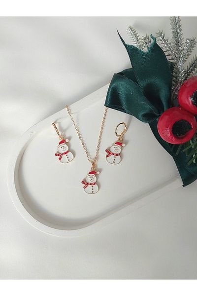 Alexis Carrel New Year Christmas Themed Necklace and Earring Set