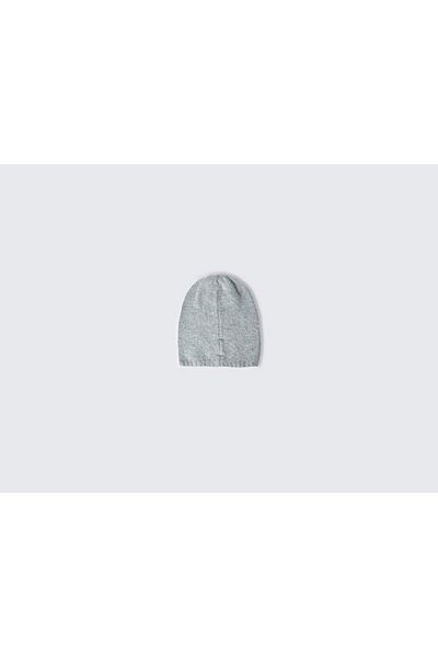 United Colors of Benetton Girl's Gray Melange Metal Logo Melange Look Beret