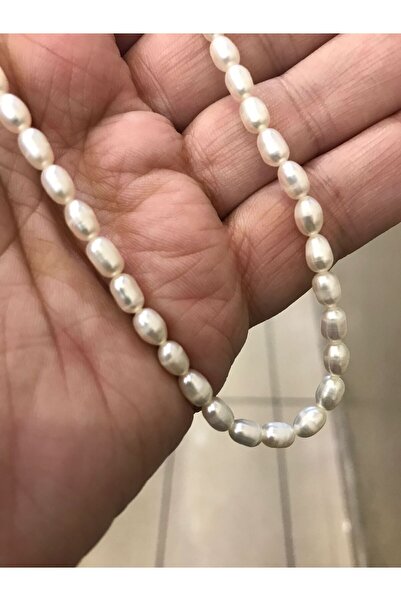 Bursa Kuyumcusu Altın Kilitli Arpa İnci Kolye