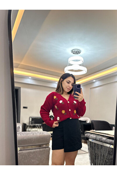 BERNEO Жіночий светр з ґудзиками та візерунком