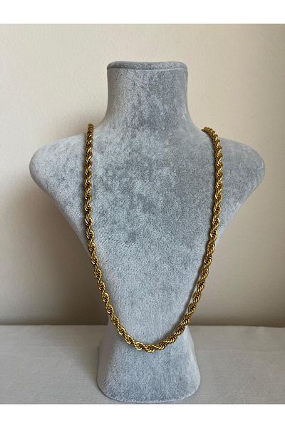 Asteria Jewelry Twisted Steel Necklace 60 cm