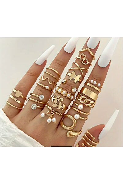 Butik 22 PARÇA ZARİF YÜZÜK SETİ