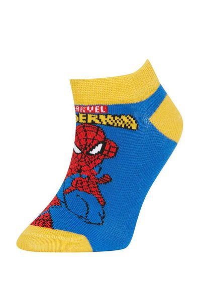 DeFacto Нов комплект от 3 памучни чорапи до глезена за момчета Marvel Spiderman