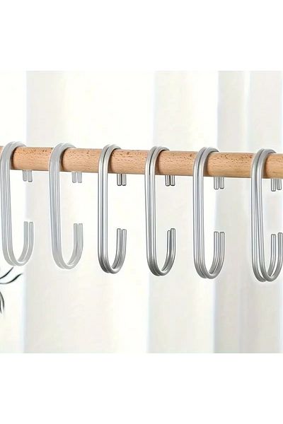 VENON 1Pcs Chrome Galvanise C-Shape Metal New Style Clothes Rack Shawl Hanger Bag Organizer