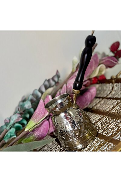 Handmade Esterhomedecor 4-Seater Copper Coffee Pot with Embroidery