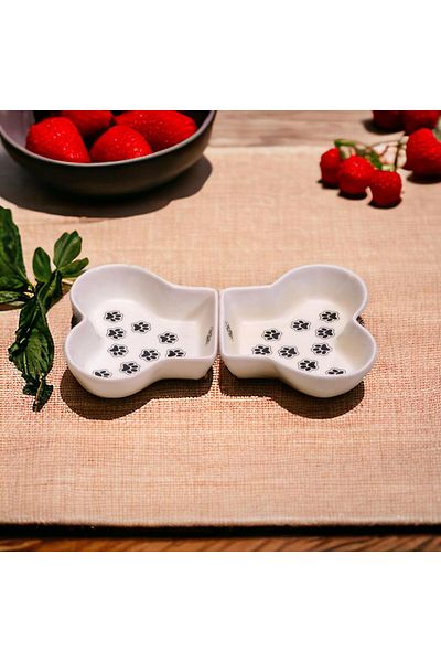 WPAWZ Ceramic Cat and Dog Food and Water Bowl 300 ml X 2. Alf