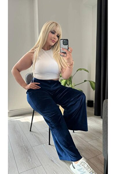 Velvet French Velvet Winter Women's Sweatpants with Pockets