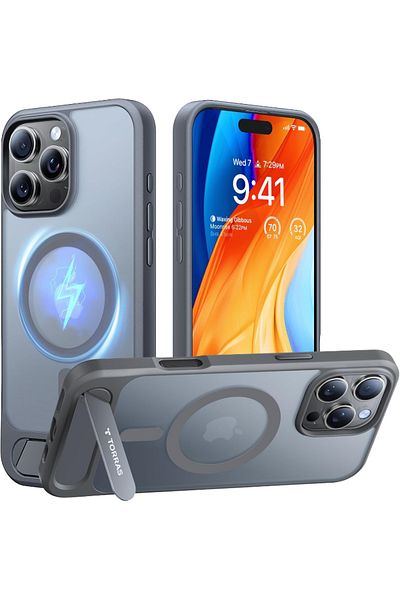 TORRAS iPhone 16 Pro Max Pstand Series Titanium Grey