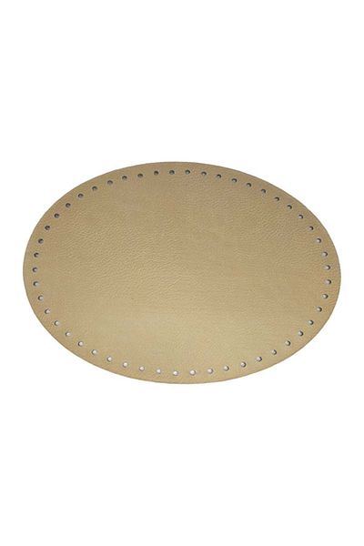 Mia Hobi Oval Leather Bag Base Milk Brown 25 cm