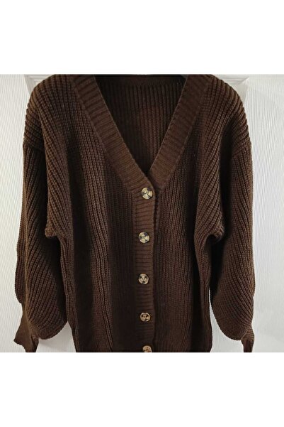 Fua Shop Ακρυλική Ζακέτα με κουμπιά V λαιμόκοψης