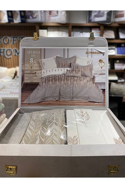 Altınbaşak Aterna Cappuccino 8 Piece Bridal Set