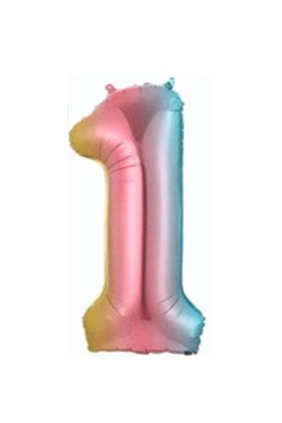 shop 1-Number 34 Inch Rainbow Unicorn Foil Balloon (76 cm)