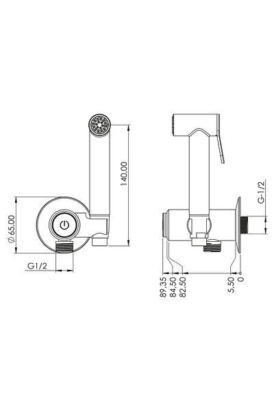 TESKA Touch Black Built-in Bidet Btk6704