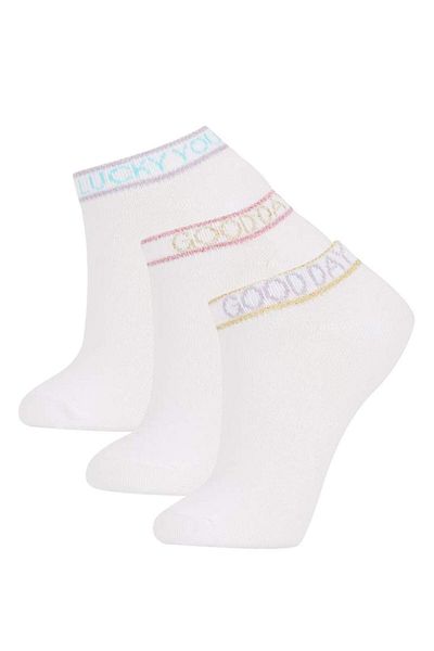 DeFacto New Season Girl's 3-Piece Cotton Booties Socks