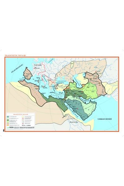 Edulab Islamic Propagation Coated Map