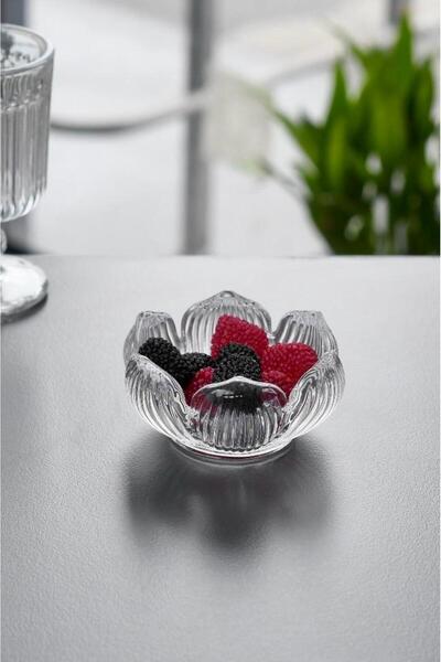6 Lotus Flower Coffee Side Presentation | Striped Origami Turkish Delight Bowl | Sugar Bowl | Dragee