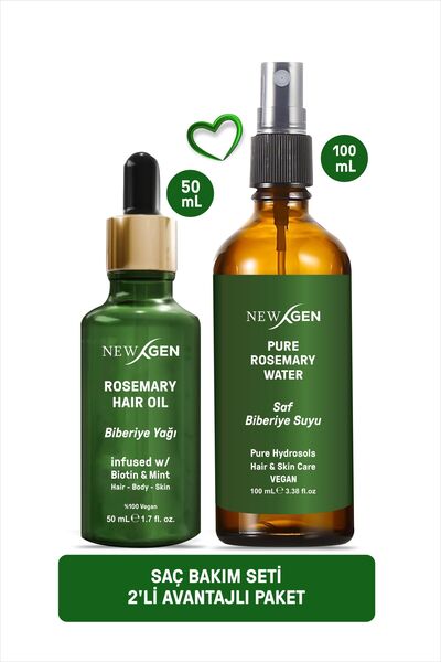 RTSTech Biberiye Yağı ve Suyu, Aşırı Yıpranmış Saçlara Özel Saç Bakım Seti