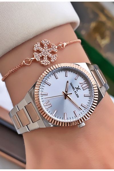 Daniel Klein Brand Double Color Women's Wrist Watch - Bracelet Gift