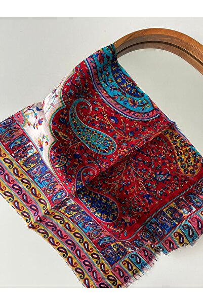 ARMANDA Şal de eşarfă din mătase indiană cu model Asude