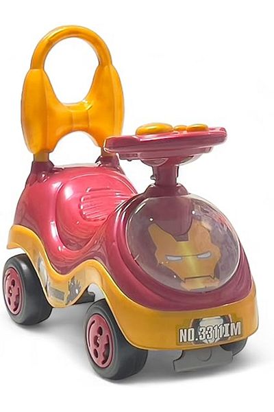 ALBADER Kids Ride on Car - Ride on Kids Car with Superhero Design, Kids Fun Ride on Push For Kids