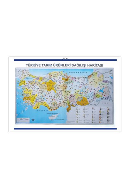 Edulab Türkiye Agriculture Distribution Map 85 x 135 cm