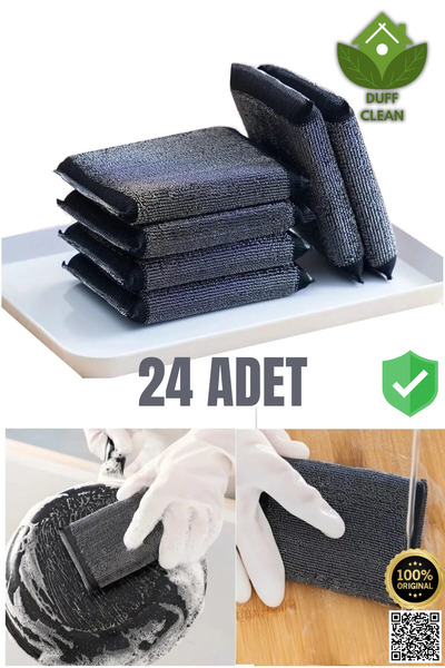 DUFF CLEAN 24 Adet Sihirli Inox Paslanmaz Telli Bulaşık Süngeri