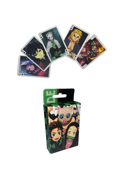 Chantaky بطاقة لعب الرسوم المتحركة Demon Slayer، بطاقة لعبة البوكر