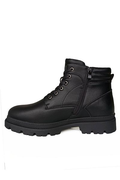 U.S. Polo Assn. Ανδρικές χειμερινές μπότες από γνήσιο δέρμα με γούνα εσωτερικά με φερμουάρ - Ανδρικές χειμερινές μπότες από γνήσιο δέρμα