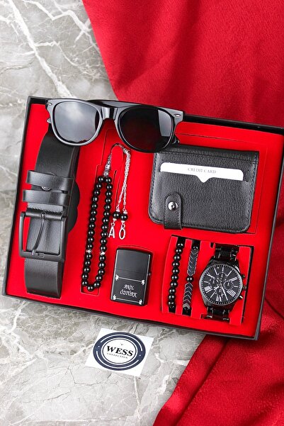 wesscollection Erkek Kol Saati Çakmak Gözlük Kemer Cüzdan Tesbih Ve Bileklik ...