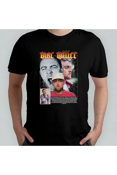 Pixxa Μπλουζάκι Mac Miller Crew Neck 100% βαμβακερό - Μοντέλο 3