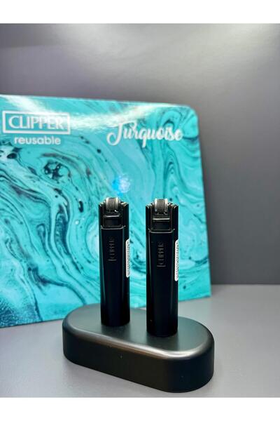 Clipper Orijinal Metal Kılıflı Taşlı Ve Gazlı 2 Adet Clipper Çakmak