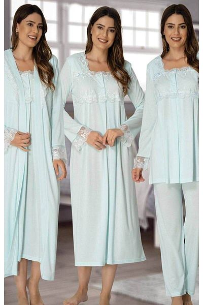 by İGP Long Sleeve Maternity Maternity Nightgown Sleepwear Set