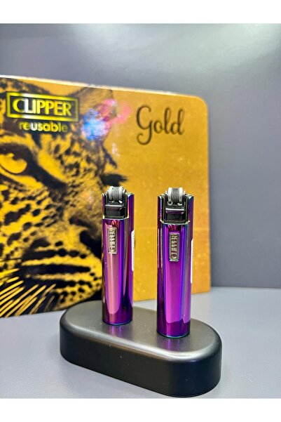 Clipper Orijinal Metal Kılıflı Taşlı Ve Gazlı 2 Adet Clipper Çakmak