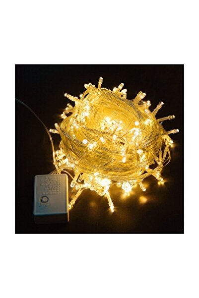 TOPROCKSTORE مصباح LED متحرك باللون الأصفر بطول 10 متر مع 100 لمبة