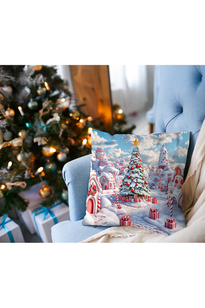 hediyechy Vita Design Christmas Santa Claus Printed Single Duvet Cover Set