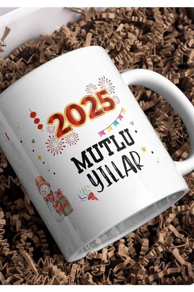 Decorbik كوب كوب، رأس السنة، رأس السنة الجديدة، 2025، شخصية، كوب بورسلين، كوب هدية، كوب مطبوع